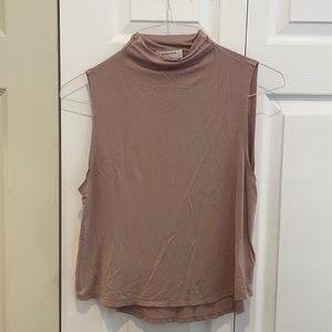 Babaton Cream Mock Neck Tank